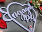 Personalised Wooden Engagement Cake Topper - PG Factory
