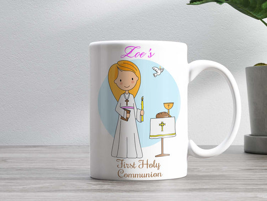 Personalised First Holy Communion Girl Mug Ireland 