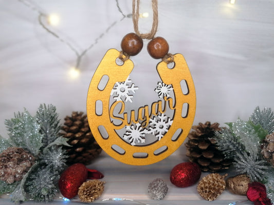 Custom Horseshoe Christmas Decoration - PG Factory