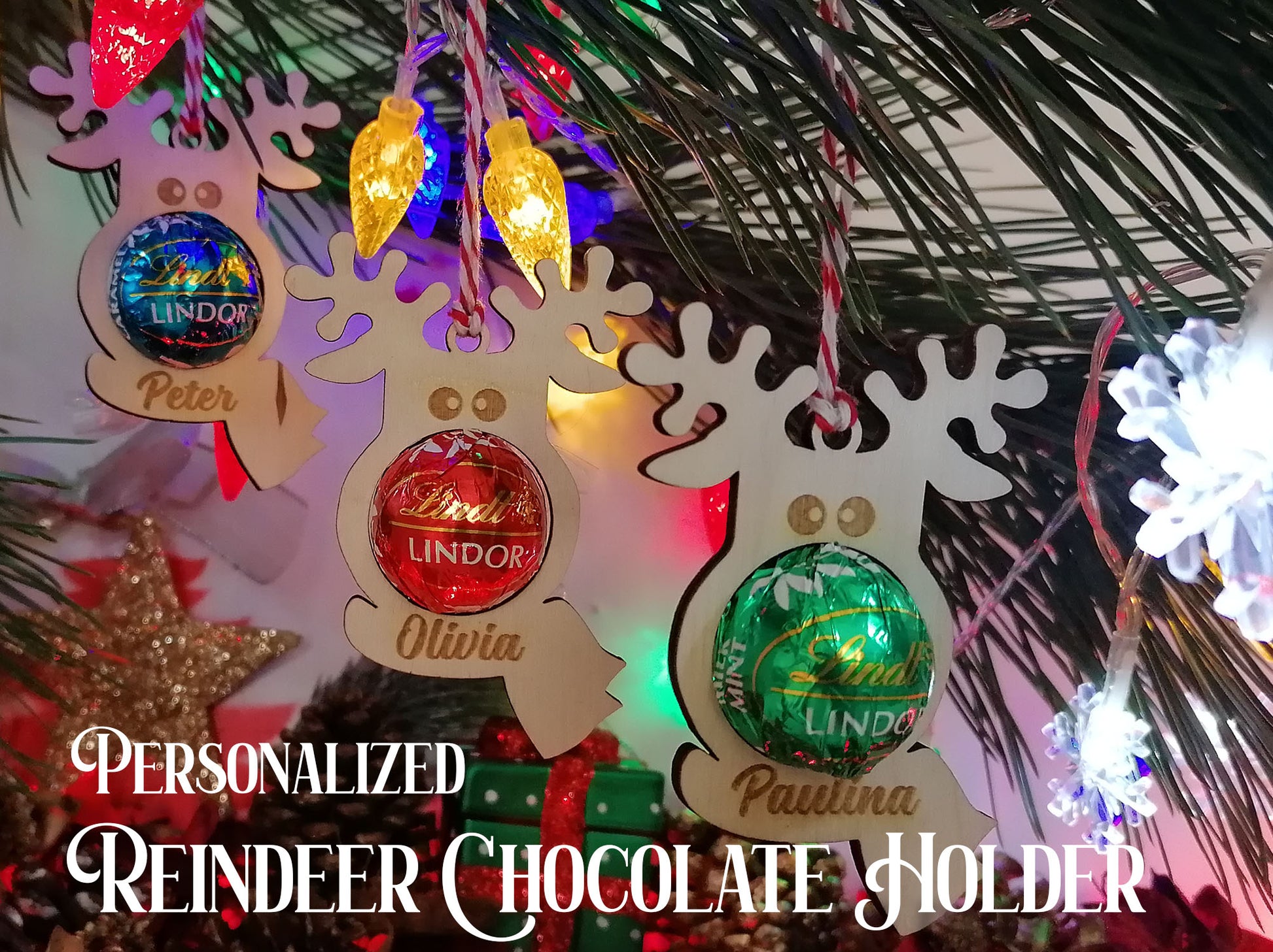 Reindeer Chocolate Holder - Personalised - PG Factory