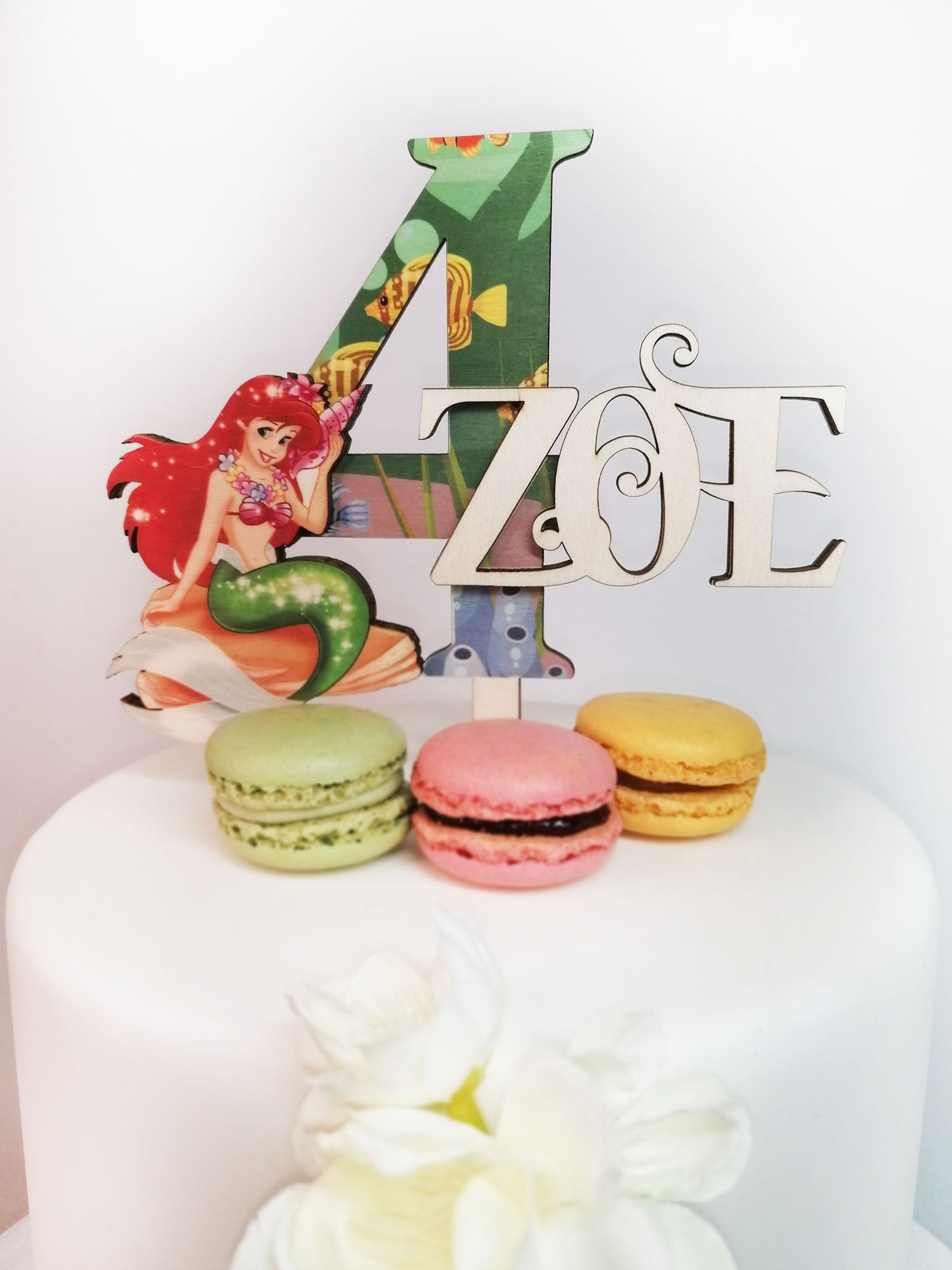 The Little Mermaid Personalised Cake Topper