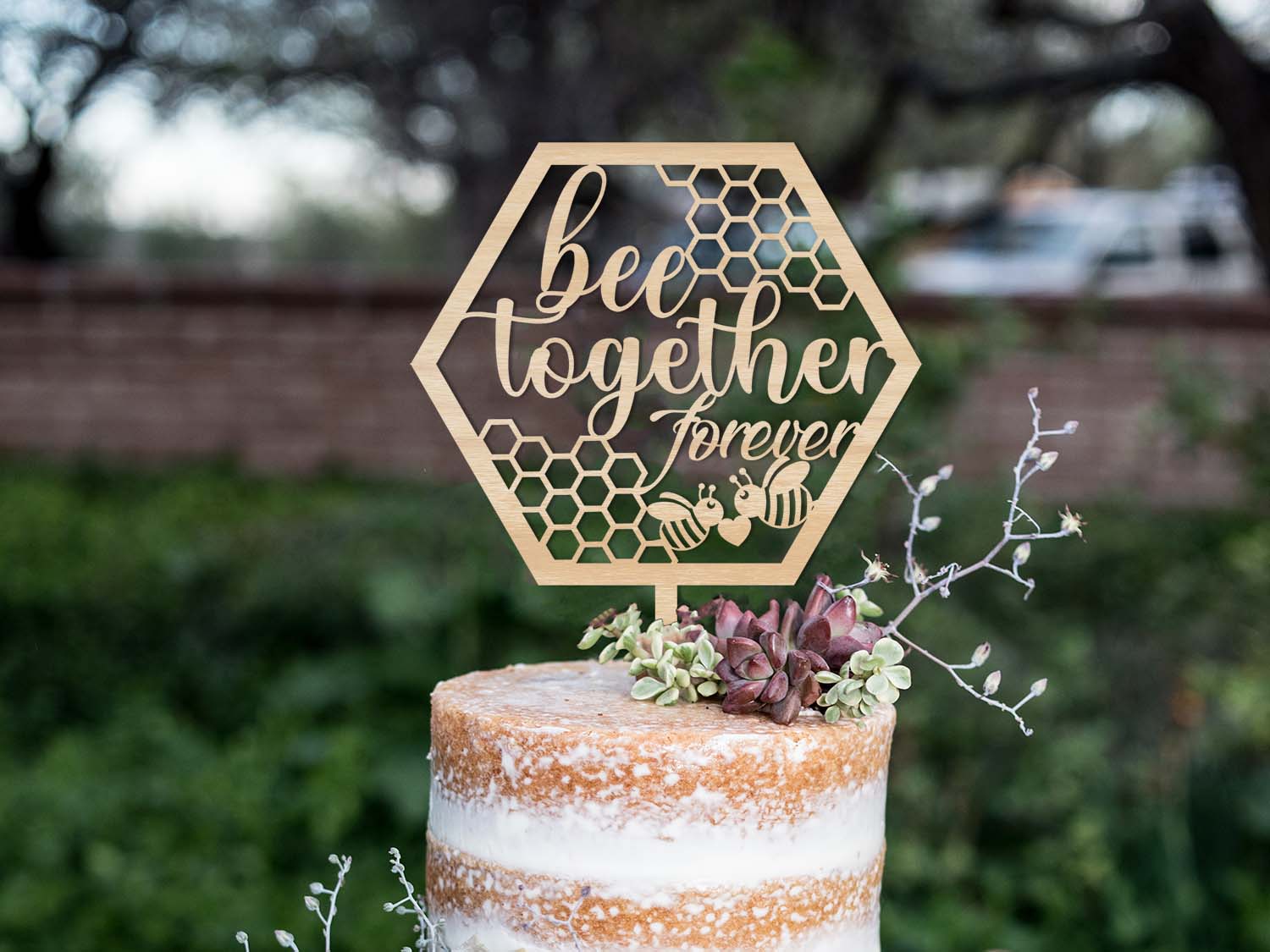 Wedding Cake Topper Bee Together Forever